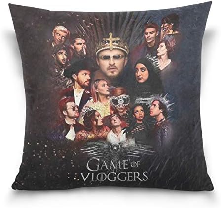 KALAZANA Dobrik Throw Pillowcase Decorative Cushion Cover Square Bed Pillow Case Cover (18 x 18 inch) Twin Sides Print