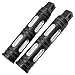 TESWNE Pair Billet CNC Aluminum Motorcycle Foot Pegs for Sportster Male Mount Footrest (Black)