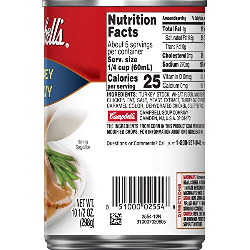 CAMPBELL’S TURKEY GRAVY, 10.5 OZ CAN