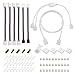 5050 4 Pin RGB LED Light Strip Connector Kit Waterproof with 10mm PBC LED Strip Jumper Connectors, 2 Way LED RGB Splitter Cable, RGB Extension Cable, LED Light Strip Clips, Gapless Connectors