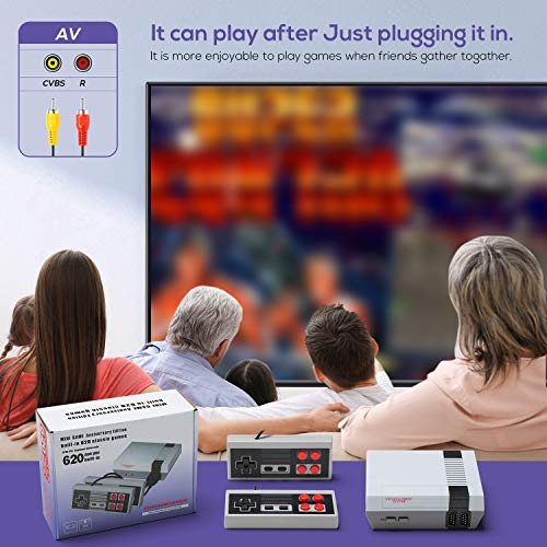 hengjieshangmao Retro Game Console, AV Output Console Built-in Hundreds of Classic Video Games(1Pc)