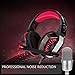 Beexcellent 3.5mm Gaming Headset for PlayStation 4, Xbox One, PC, Laptops, Smartphones, RED
