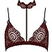 Women's Crop Tops Lace Choker Sheer Bralette Bustier Unpadded Bra Lingerie