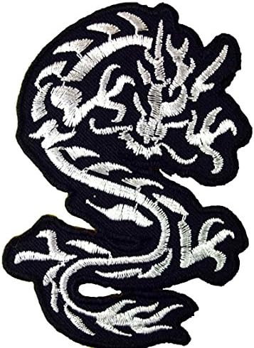Chinese Dragon Biker Tattoo Embroidered Iron on Patch #F