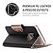 ProCase Galaxy S9 Wallet Case, Flip Kickstand Case with Card Holders Mirror Wristlet, Folding Stand Protective Book Case Cover for 5.8 Inch Galaxy S9 (2018 Release) -Black