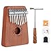ADM Thumb Piano 10 keys Kalimba African Mahogany Finger Percussion Keyboard Portable with Music Book Tune Hammer and Bag