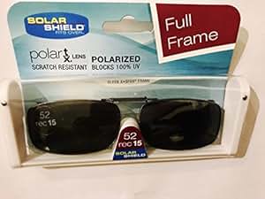 SOLAR SHIELD Clip-on Polarized Sunglasses Size 52 rec 15