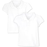 The Children's Place Girls' Toddler Mulipack Short Sleeve Ruffle Pique Polos