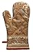 Maison d' Hermine Cooking Gloves 100% Cotton Heat Resistant 7 Inch x 13 Inch Oven Mitt with Loop, Handling Hot Pans Grilling Microwave, Kashmir Paisley - Thanksgiving/Christmas