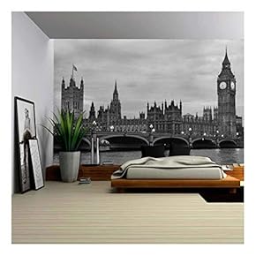 Westminster Bridge with Big Ben in London Black...