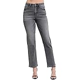 Judy Blue Gray High Rise Rhinestone Straight Jeans