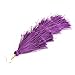 ELEARD Tassel Earrings Tiered Thread Tassel Dangle Earrings Statement Layered Tassel Drop Earrings (Purple)