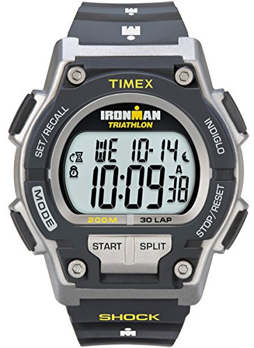 Timex Men's T5K195 Ironman Original 30 Shock Full-Size Black/Yellow Resin Strap Watch