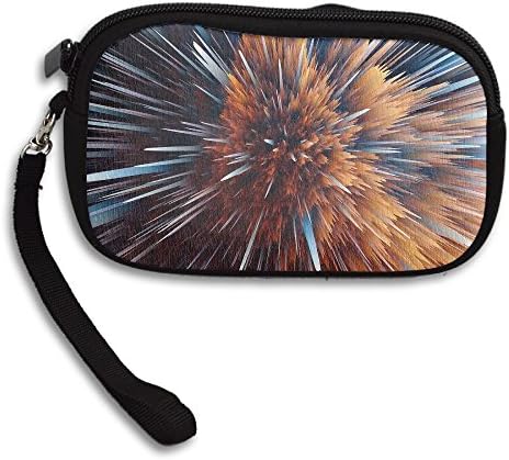 Particle Explosion Comfortable Coin Purse Storage Package Wallet Zipper Change Holder Bag Key Wristlet Wallet Handbag Wallet Zipper Mini Wallet For Men &amp; Women