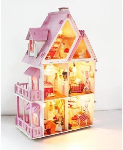 Amazon 明りがともる可愛いの木製ミニチュアドールハウス手作りキット おもちゃ おもちゃ
