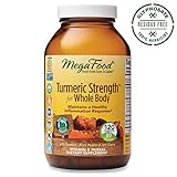 MegaFood, Turmeric Strength for Whole Body, Maintains a Healthy Inflammation Response, Vitamin and Herbal Dietary Supplement, Gluten Free, Vegan, 120 Tablets (60 Servings) (FFP)