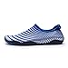 AVADAR Men Women Water Shoes Barefoot Quick Dry Aqua Shoes for Swim Walking Yoga Lake Beach Garden Park Driving Boating,8.5US Women/7US Mens,White/Blue