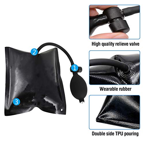 Mrcartool Auto Air Wedge Pump Alignment Tool Inflatable Air Shim Bag for Home Use and Auto Repair