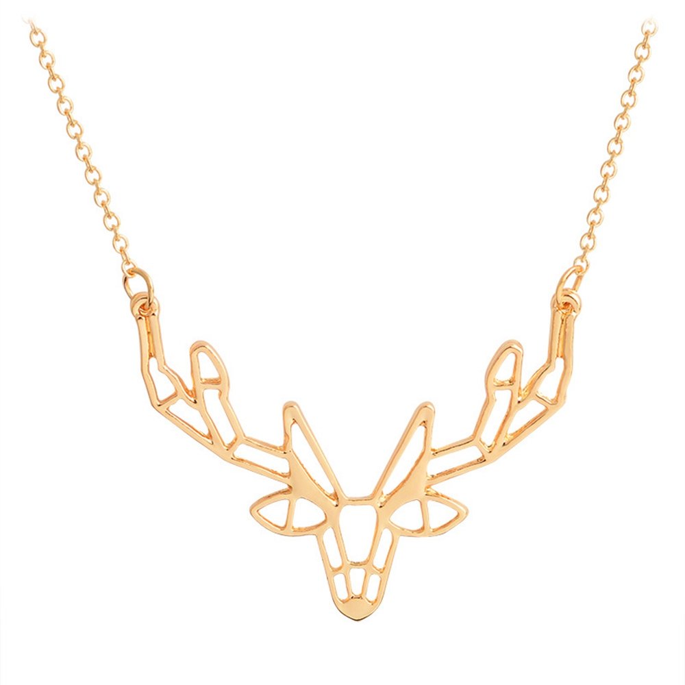 Amazoncom Origami Paper Deer Necklace Origami Reindeer