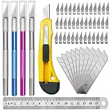Exacto Knife Upgrade Precision Carving Craft Knife Hobby Knife Exacto Knife Kit 50 Spare Xacto Blade for Art, Hobby, Scrapbooking,Stencil