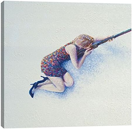 Jaxson Rea SC21463636-IS "Snow Sniper" Wrapped Canvas by Iris Scott, 36" x 36" x 1.5"