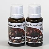 2-Pack. Cinnamon Clove Fragrance Oil for Warming from Ecoscents (15 mL). Highly concentrated for intense fragrance, ready to use - no wax or water carrier needed.