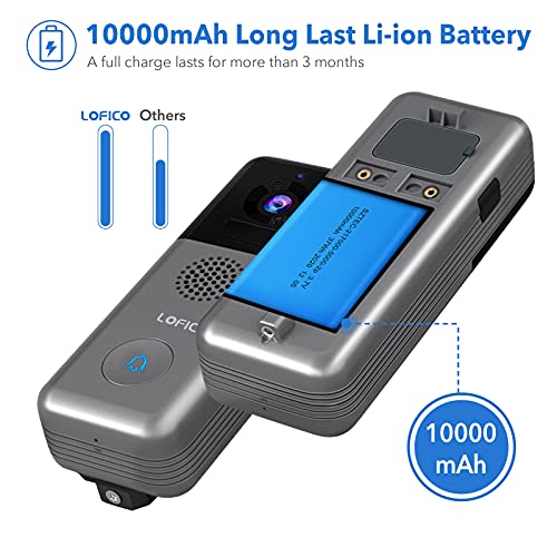 Video Doorbell Camera, LOFICO 2K WiFi Wireless Rechargeable Battery Powered Doorbell Camera with Wireless Chime, Motion Detection, Night Vision, 2-Way Audio, Support Local Storage and Cloud Storage