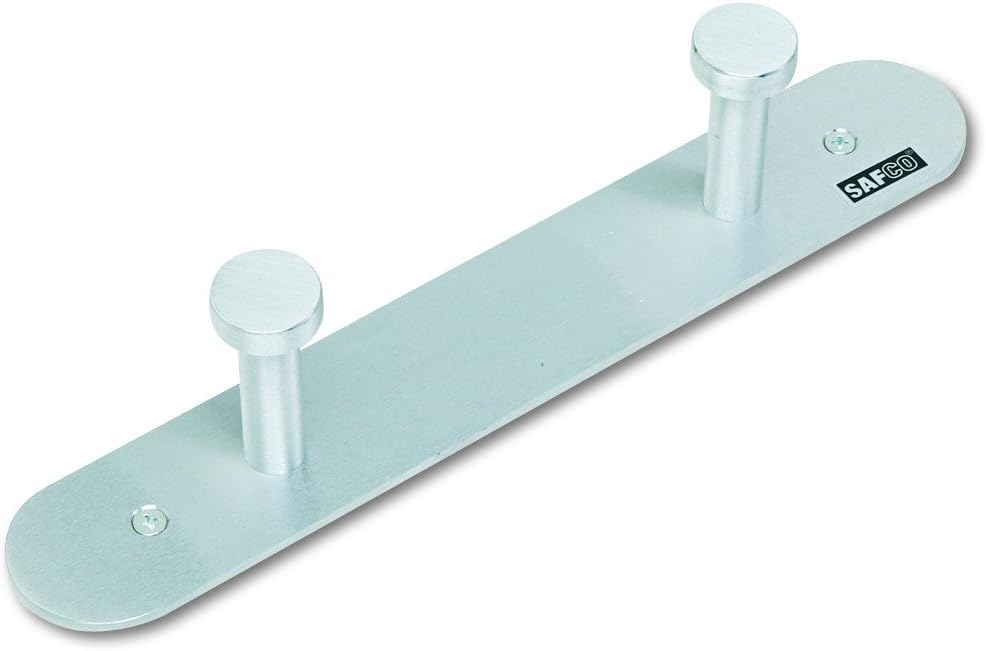 Safco Nail Head Coat Rack with 2 Hooks, Silver, Two Hooks - Image 3