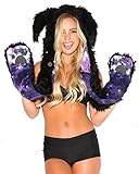 iHeartRaves Rabbit Violet Sky Rave Spirit Animal Furry Hood