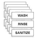 All Quality Standard WASH RINSE SANITIZE Sign