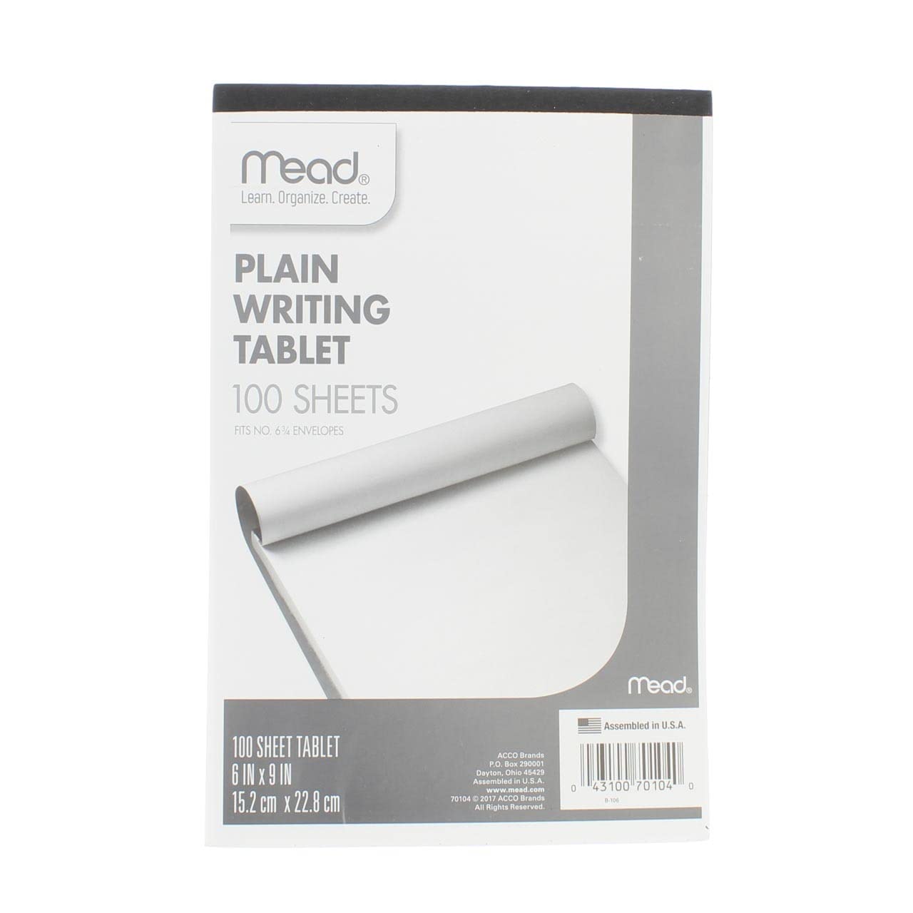 Photo 1 of Mead 6X9plain Writing Tablet (Pack Of 6) 70104 Paper
