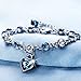 Ocean Hearts Love Bracelet Made with Swarovski Crystal Adjustable Hand Chain Jewelry Gift for women