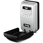 Master Lock 5425D Set Your Own Combination Wall Mount Lock Box with Light Up Dials, 6 Key Capacity, Black