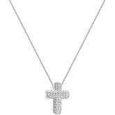 OGD Bubble Cross Necklace for Women 14k Gold Plated Cross Necklace Stackable Dainty Gold Necklace Mariner Chain Necklace CZ Cross Pendant Necklaces Set Simple Jewelry Gift