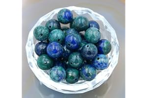AD Beads Natural Gemstone Round Spacer Loose Beads (6mm 100pcs, Lapis Lazuli Chrysocolla)