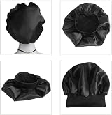 nuoshen Satin Bonnet 2 Pack with Wide Elastic Band for Sleep Hair Protection view 4