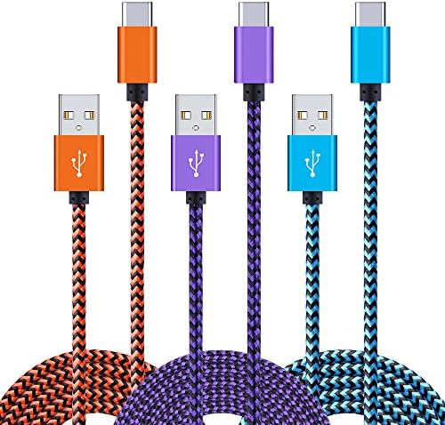 Embink USB Type C Cable, 3pcs 6Ft Type C to USB Fast Charging Cord Nylon Braided Cable for Samsung Note 8, Galaxy S8 Plus,Huawei Mate 9 P10,LG V30 G6,G5