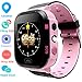 Kids GPS Tracker Watch for Boys Girls - Smart Wrist Watch with GPS Location SOS Digital Watch Camera Flashlight Games for Children Compatible with iPhone/Android Kids Smartwatch