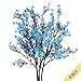 NAHUAA 4PCS Blue Babys Breath Artificial Flowers Fake Silk Real Touch Floral Bouquet Home Office Farmhouse Wedding Centerpiece Arrangements Decor for Vase primary