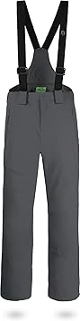 normani Outdoor Sports Herren Winter Softshellhose gefüttert mit abnehmbaren Hosenträgern und 4-Wege-Funktionsstretch [S-4XL]