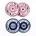 Xino Sports Inline Skates Replacement Wheels - LED Illuminating Lights, Durable and Long-Lasting, High-Quality Bearings Included, Pack of 2, 70 mm (Blue)