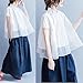 Yesno Q36 Women Lovely Crop Tops Blouse Shirt 100% Cotton Casual Loose Fit 'A' Skirt