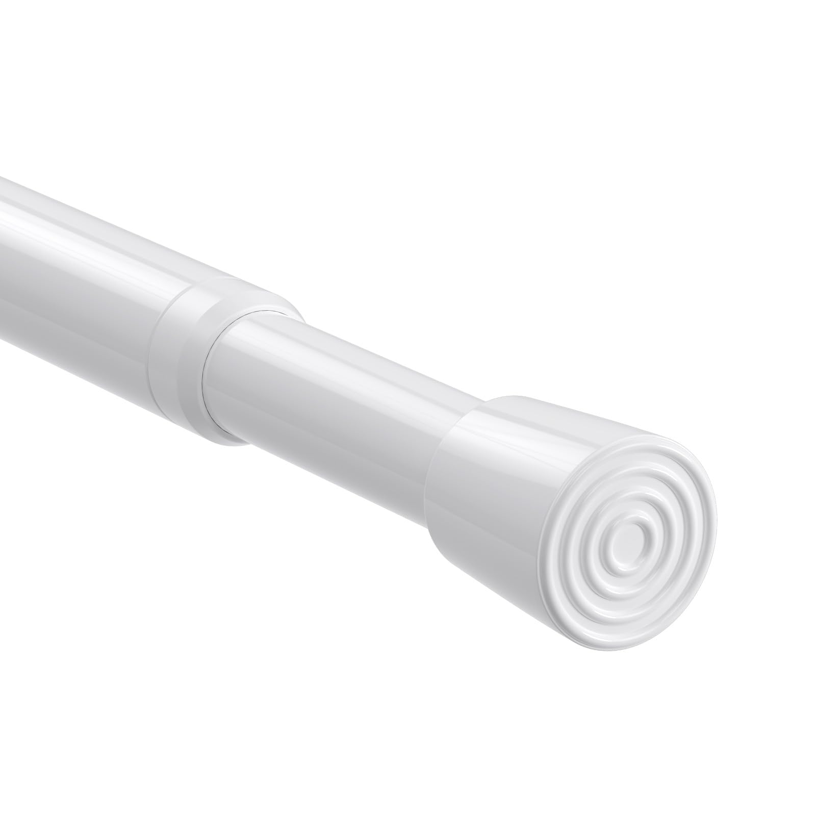 Tension Rod for Curtains 68-100cm Shower Curtain Rod White Spring Rod Extendable Curtain Pole No Drill Tension Rod Shower Curtain Poles for Clothes,Windows,Cupboard