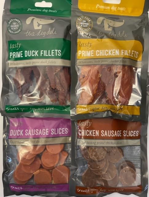 Dog Treat Variety Pack - Chicken & Duck Fillets/Sausage Slices