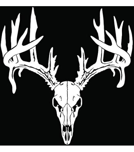 Hunting & Fishing Vinyl Car Decal Sticker - 5-Inch Fish Shape With Deer Scene - For Truck Or Window