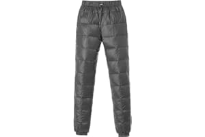 Tapasimme Men's Winter Warm Loose Utility Down Pants Sassy High Waisted Nylon Compression Snow Trousers