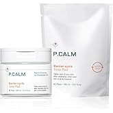 P.CALM Barrier Cycle Toner Pad Refill Pack – 120 Pads (60 + 60) with Centella Asiatica & Papaya Extract for Soothing, Moisturizing & Exfoliating, Korean Vegan Facial Toners Pads for Sensitive Skin