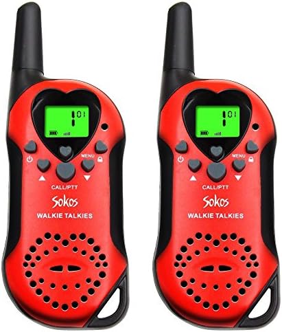 Sokos Walkie Talkies for Kids, 22 Channel Child Walkie Talkies 2 Way Radio 3 Miles (up to 5Miles) FRS Handheld Walkie Talkie for Kids (Pair)