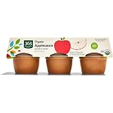 365 by Whole Foods Market, Organic Unsweetened Apple Sauce Cups, 4 Ounce (Pack of 6)