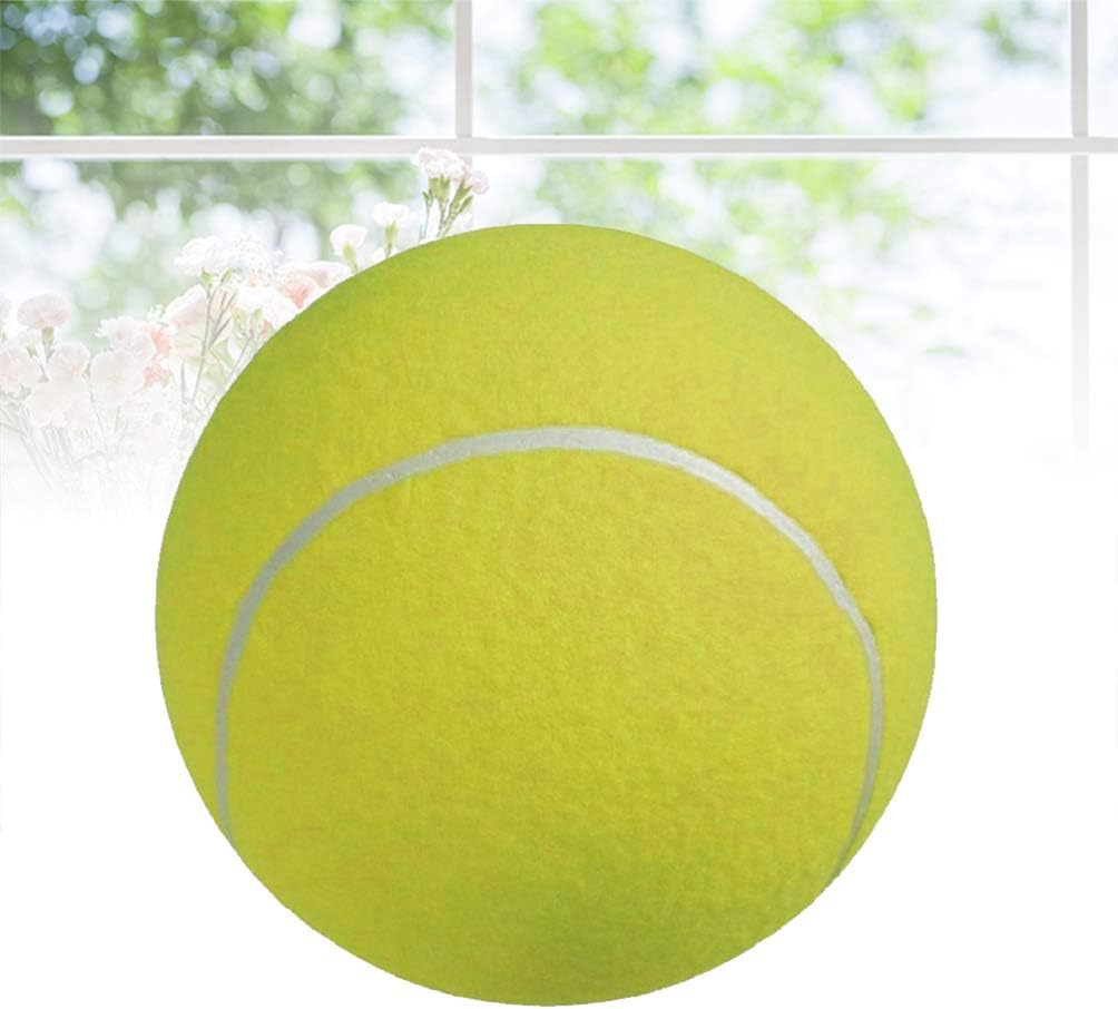 Tomaibaby 9.5 Inch Giant Tennis Ball with Air Needle for Large Dogs Outdoor Pet Toy Fetch and Training - Image 4